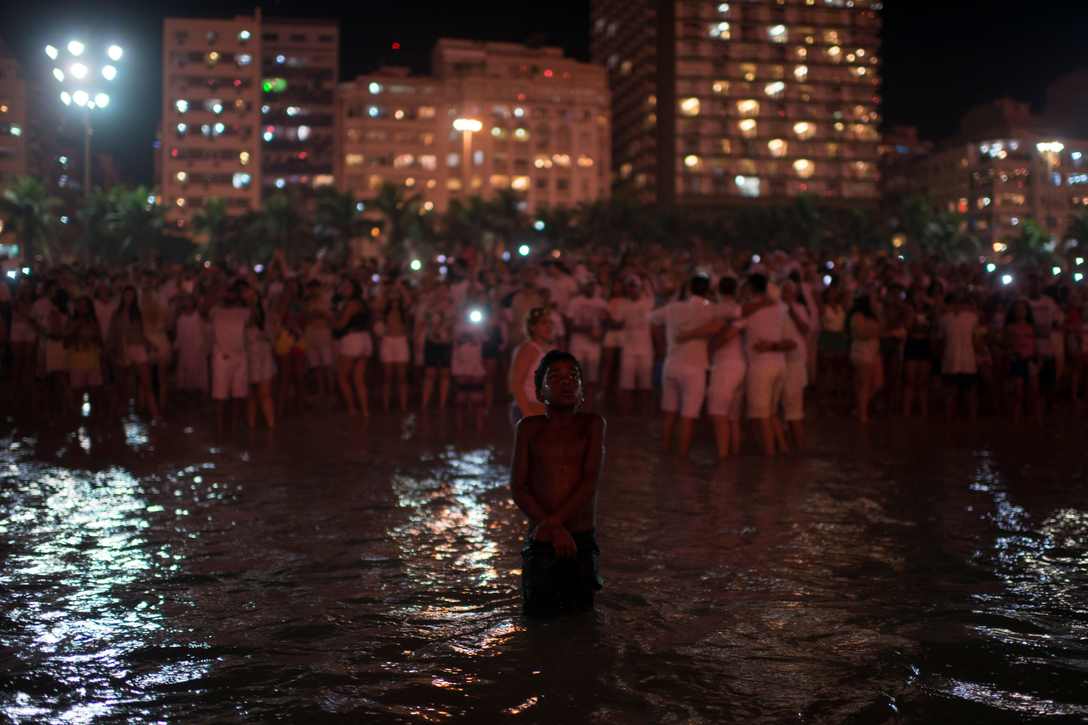 La llegada del 2018 en Río de Janeiro, Brasil.