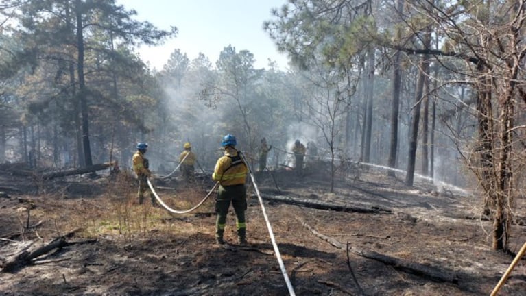 La lucha contra el fuego en el interior de Córdoba.