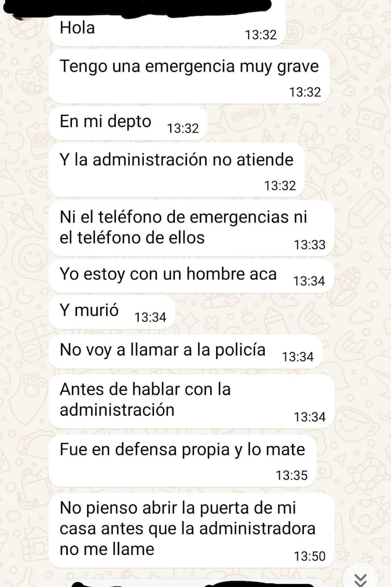 La macabra mentira de una mujer para comunicarse con la administradora del edificio 