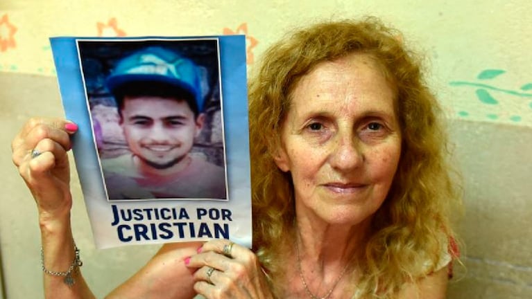 La madre de Cristian Robledo, el joven asesinado en 2019. 