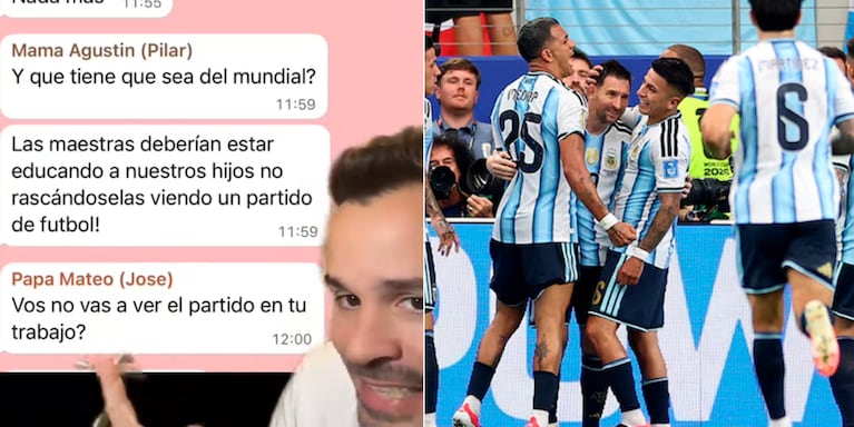 La madre se negó a que la escuela transmita el partido del Mundial.