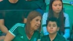 La mamá durante el relato que se vio en la televisión.