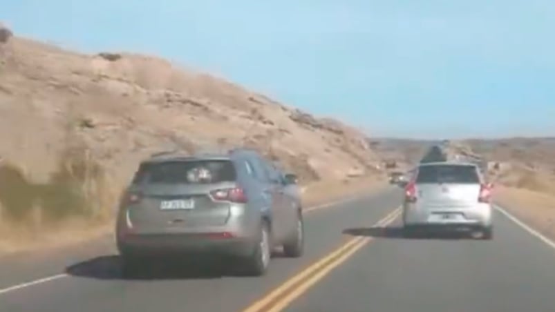 La maniobra del conductor en el camino de las Altas Cumbres.