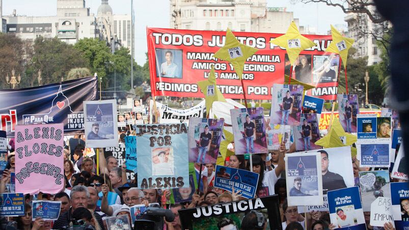 La marcha contra la inseguridad convocada bajo el lema #ParaQueNoTePase. Foto: Infobae.