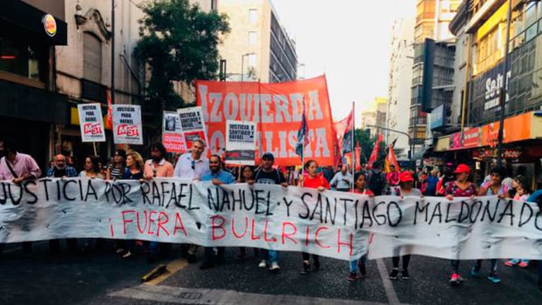La marcha para pedir justicia por la muerte del mapuche Rafael Nahuel en Córdoba. 