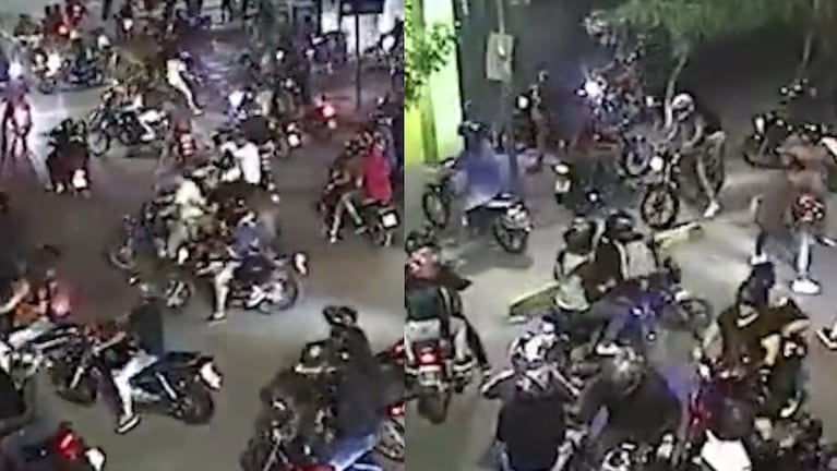 La masa de motos colapsó las calles en barrio Yofre Norte.