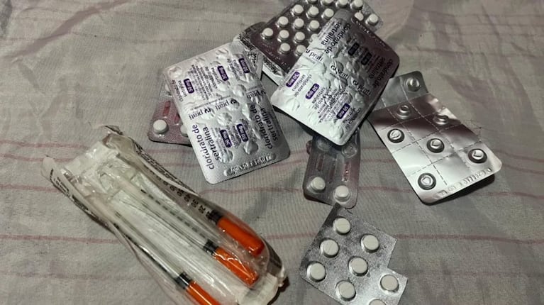 La medicación incautada a la niñera en Brasil.