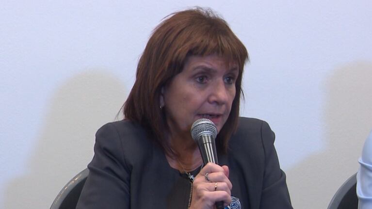 La ministra Patricia Bullrich en su paso por Córdoba.
