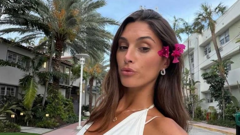 La modelo está alentando a la Selección en el Mundial.