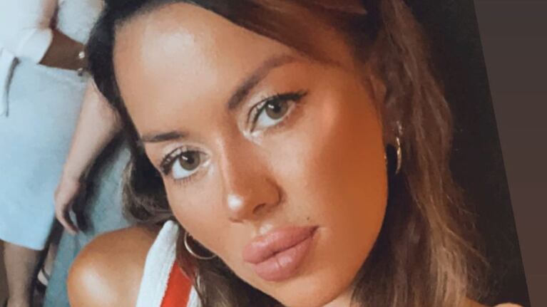 La modelo se mostró muy cariñosa junto a Florencia Parise.