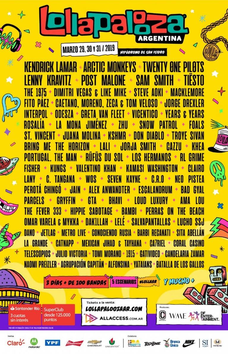 La Mona cantará en el Lollapalooza 2019