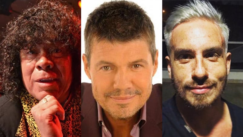 La Mona Jiménez, Marcelo Tinelli y Federico Bal. 