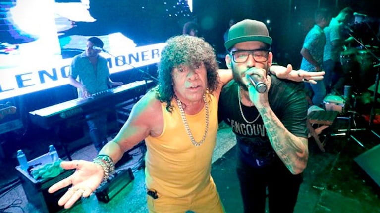La Mona Jiménez y Ulises Bueno en Sociedad Belgrano.