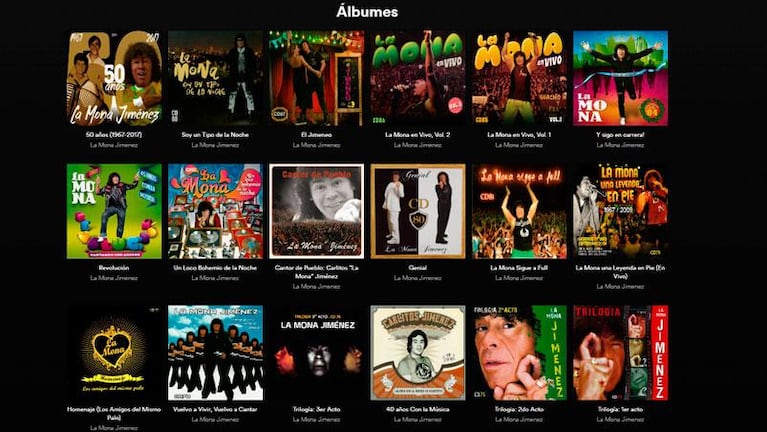 La Mona tiene todos sus discos en Spotify