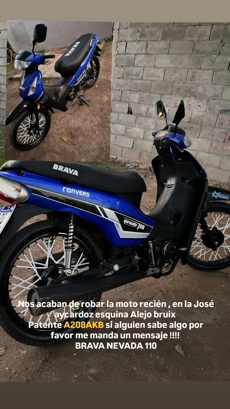 La moto sustraída el viernes en barrio Miralta.