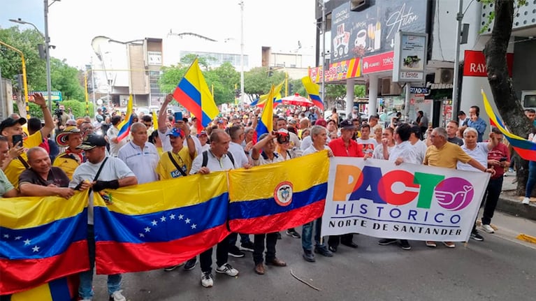 La movilización en las calles de Cúcuta.