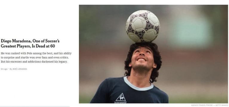 La muerte de Diego Maradona: noticia principal de todos los medios del mundo