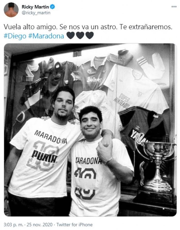 La muerte de Maradona: el dolor de los famosos