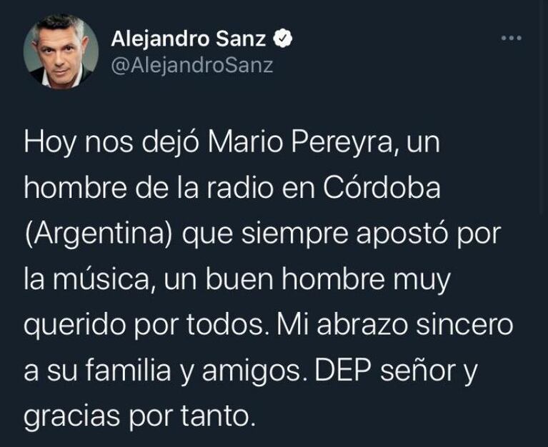 La muerte de Mario Pereyra: el dolor de los artistas