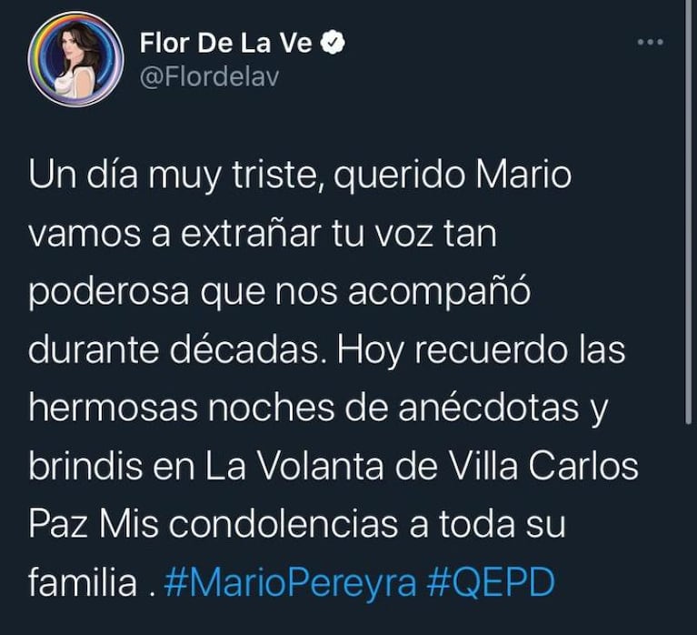 La muerte de Mario Pereyra: el dolor de los artistas