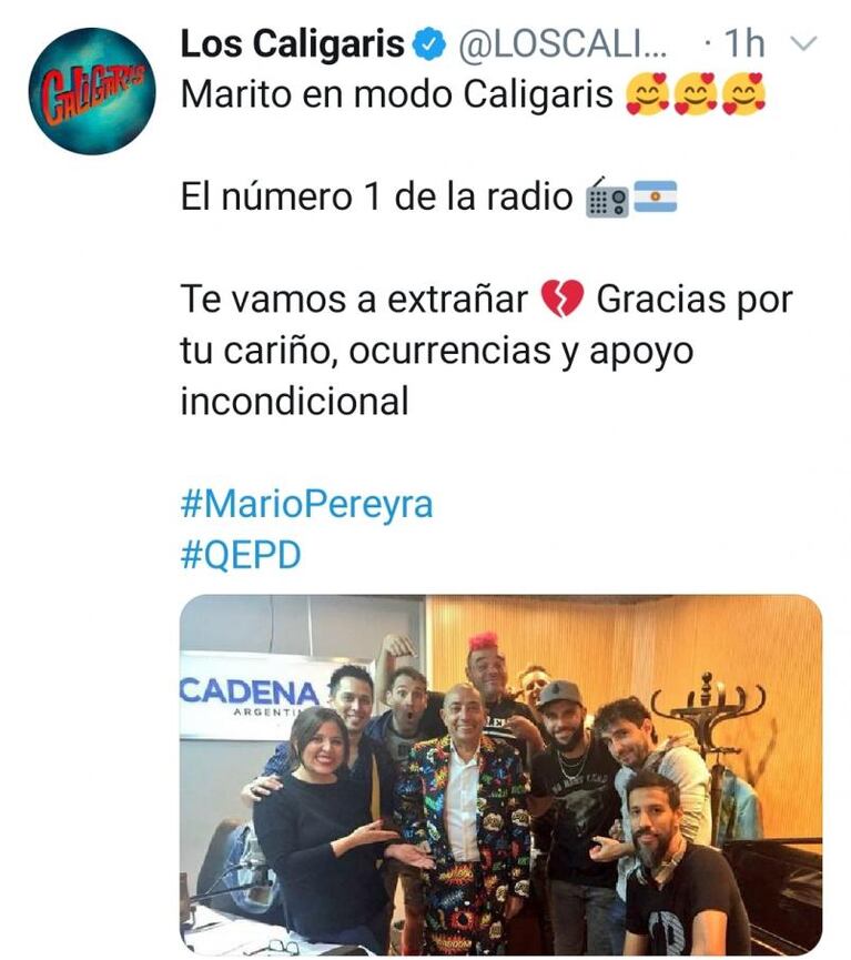 La muerte de Mario Pereyra: el dolor de los artistas