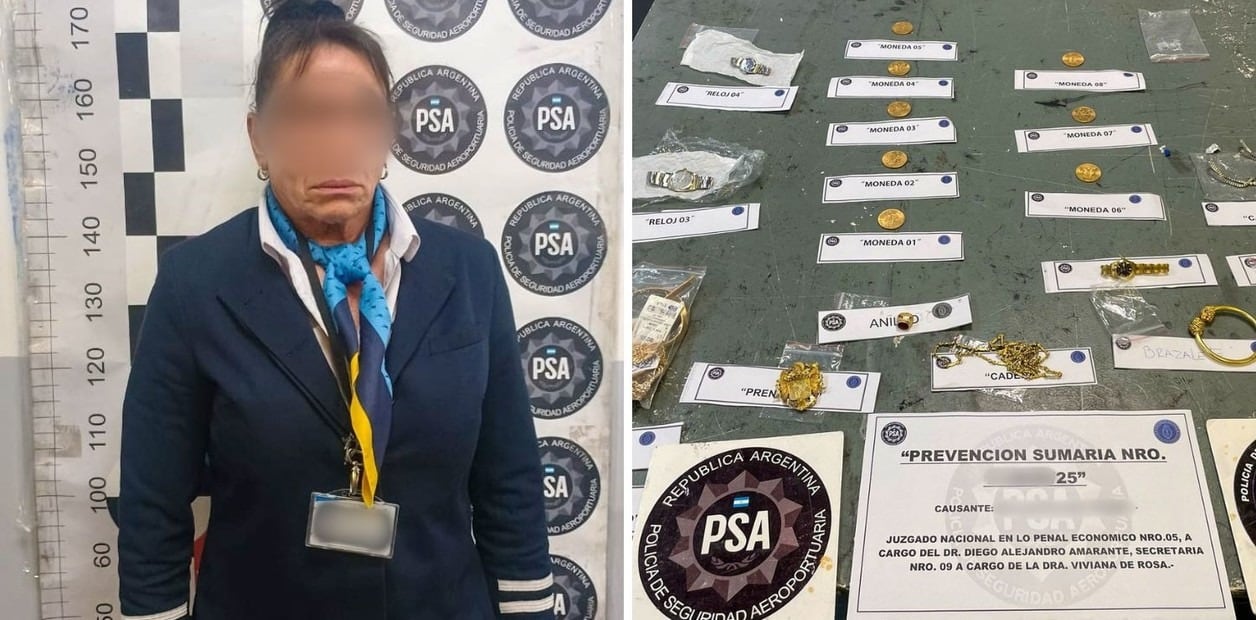 La mujer de 64 años fue descubierta antes de tomar un vuelo a Miami.