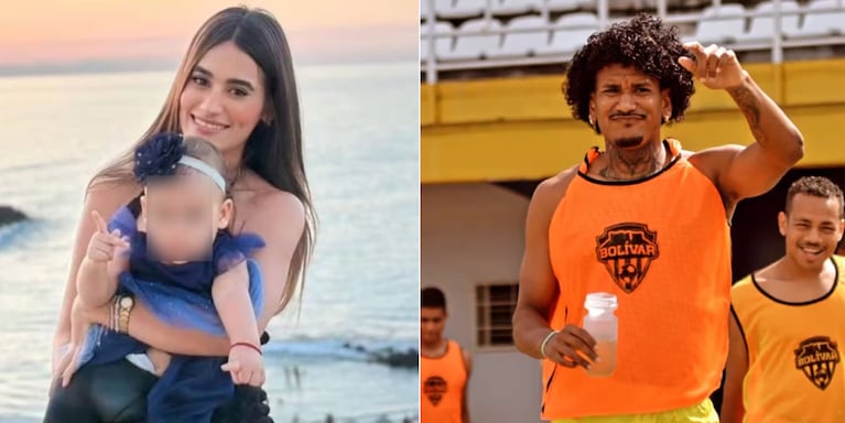 La mujer del jugador salvó a la beba con su cuerpo.