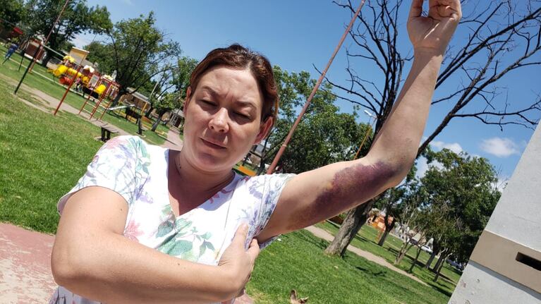 La mujer intentó salvar a su hija y se colgó del auto en el que escapaba el ladrón.