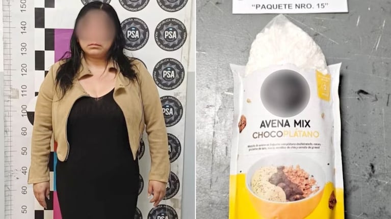 La mujer intentó traficar más de 9 kilos de cocaína.