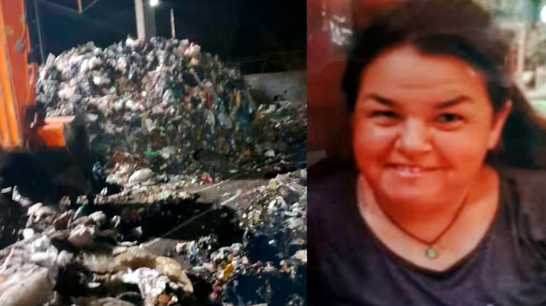La mujer quedó atrapada bajo tres metros de basura.