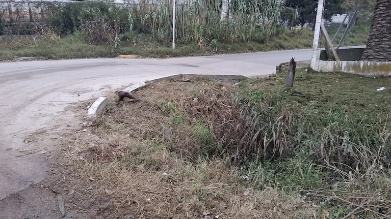 La mujer se descompensó y cayó a una zanja en Villa Nueva.