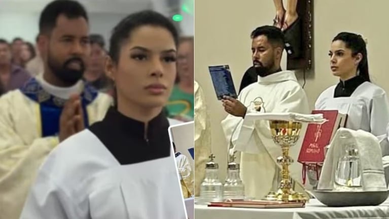 La mujer trabajaba en la iglesia.