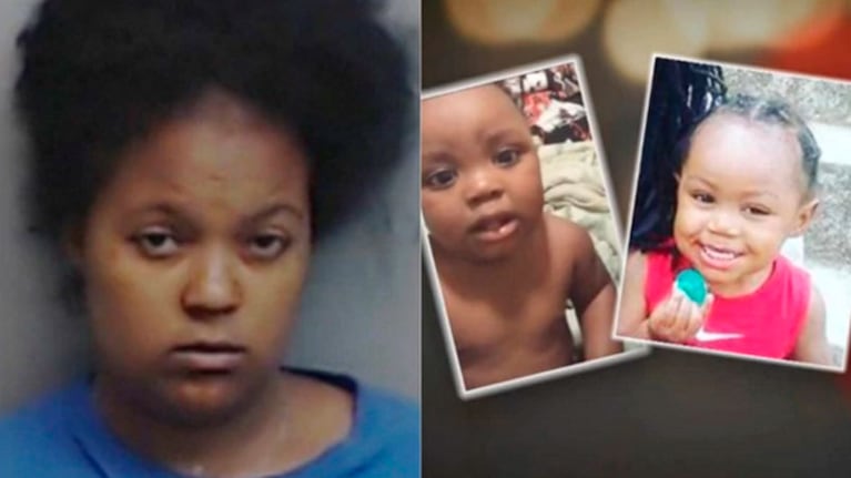 La mujer y los dos niños que asesinó. Un tercero sobrevivió.
