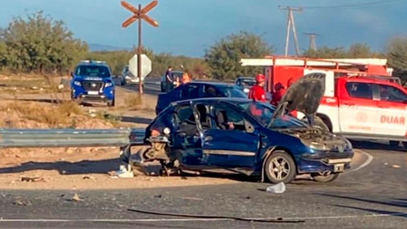 La mujer y su beba iban en el Peugeot 206.