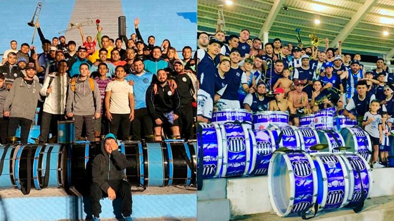 La Música del Pueblo y El Motor de la Popular, íconos del ritmo en las tribunas.
