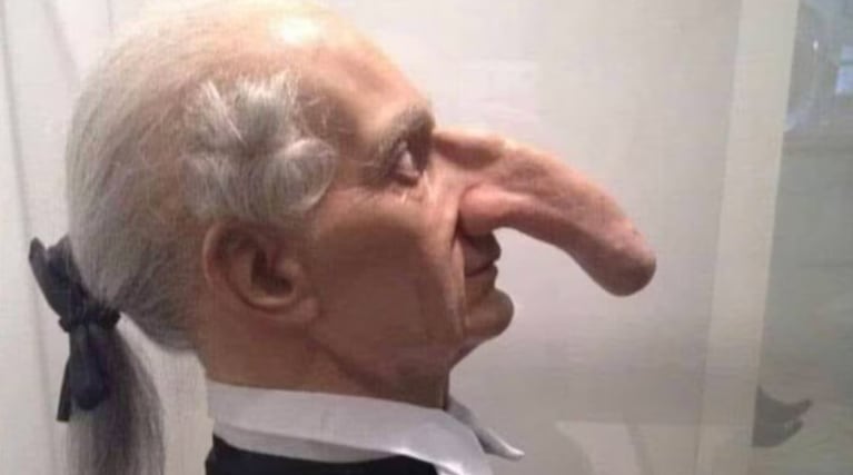 La nariz de Thomas Wadhouse medía 19 centímetros.