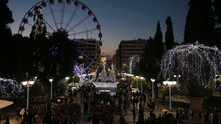 La Navidad en Atenas, Grecia.