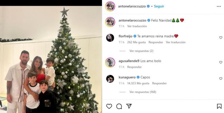 La Navidad romántica de Messi y los saludos del resto de los campeones del mundo