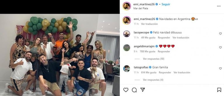 La Navidad romántica de Messi y los saludos del resto de los campeones del mundo