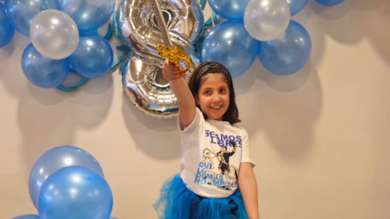 La nena celebró sus 8 años con la temática de San Martín.