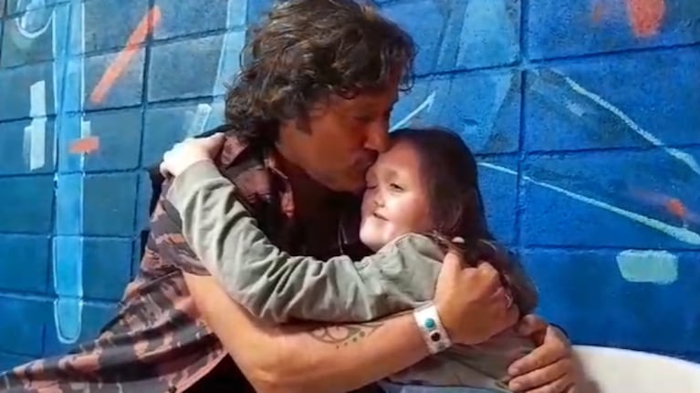 La nena y Diego Torres se reencontraron tras el show.