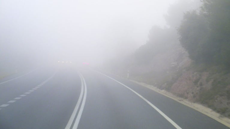 La niebla, uno de los mayores riesgos en la ruta.