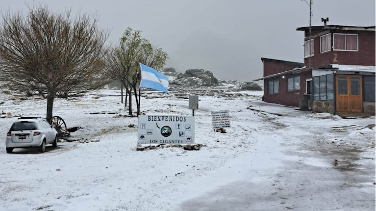 La nieve de septiembre en el valle de Punilla. Foto: Tanti Turismo.