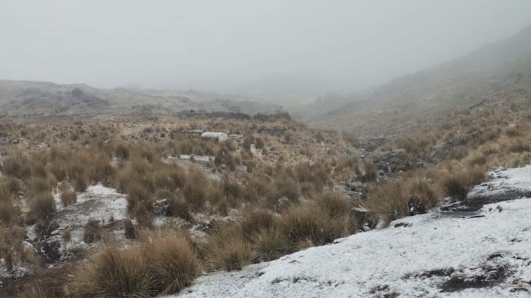 La nieve llegó a las zonas más altas de la provincia.