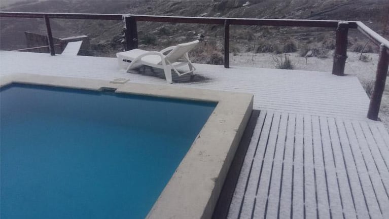 La nieve vistió de blanco a La Cumbrecita