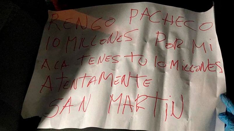 La nota hace sospechar sobre un ajuste de cuentas ligado al narcotráfico.