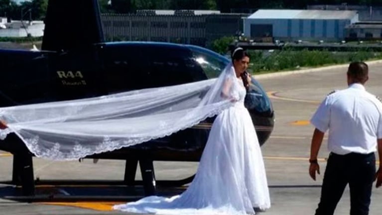 La novia, antes de iniciar el vuelo fatal. 