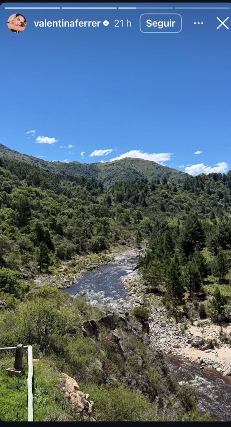 La novia de J Balvin compartió una postal del lugar donde están vacacionando en Córdoba.