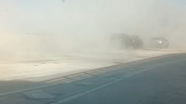 La nube que se formó tras el derrame de cemento en Circunvalación.
