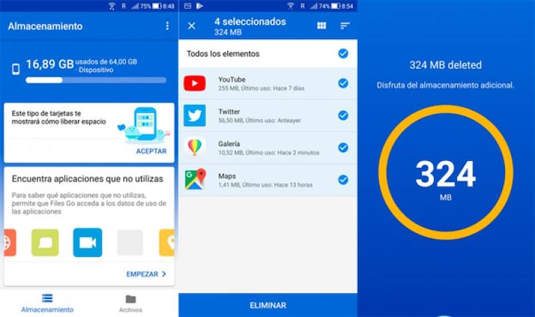 La nueva aplicación para liberar espacio en el celular